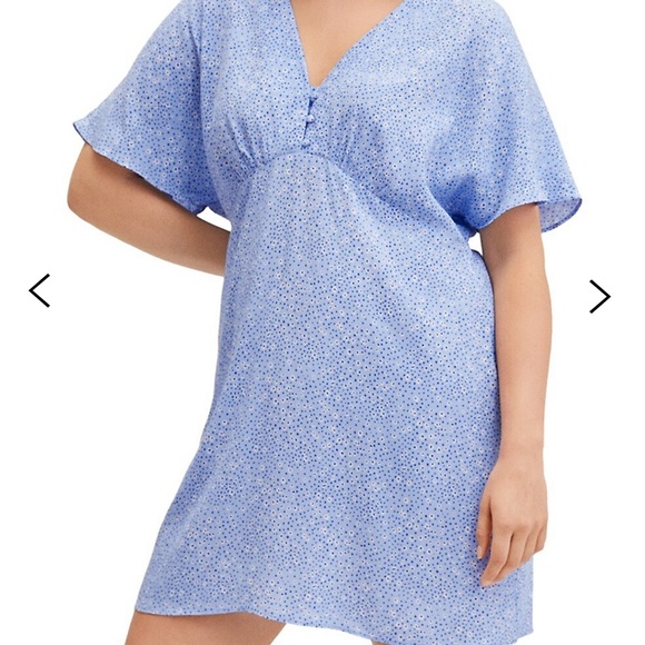 Mango Flower Print Flutter Tea Dress - Picture 4 of 6